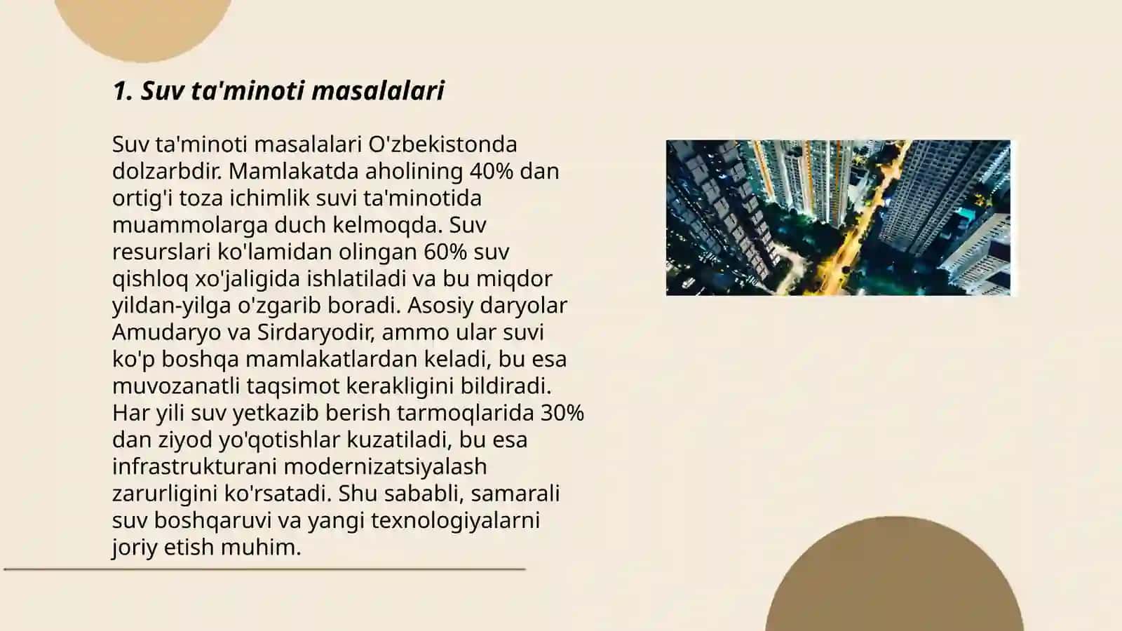 Suv ta'minoti masalalari 3