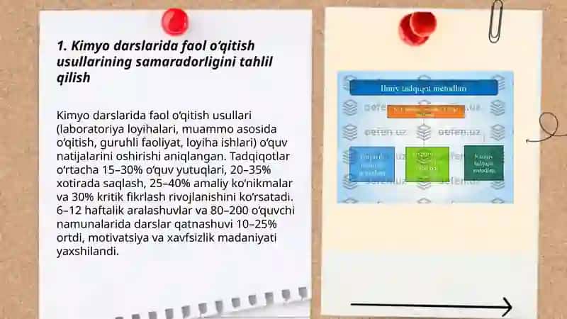 Kimyo o‘qitish metodikasi va nazariyasi bo‘yicha ilmiy-pedagogik tadqiqotlar tahlili 3