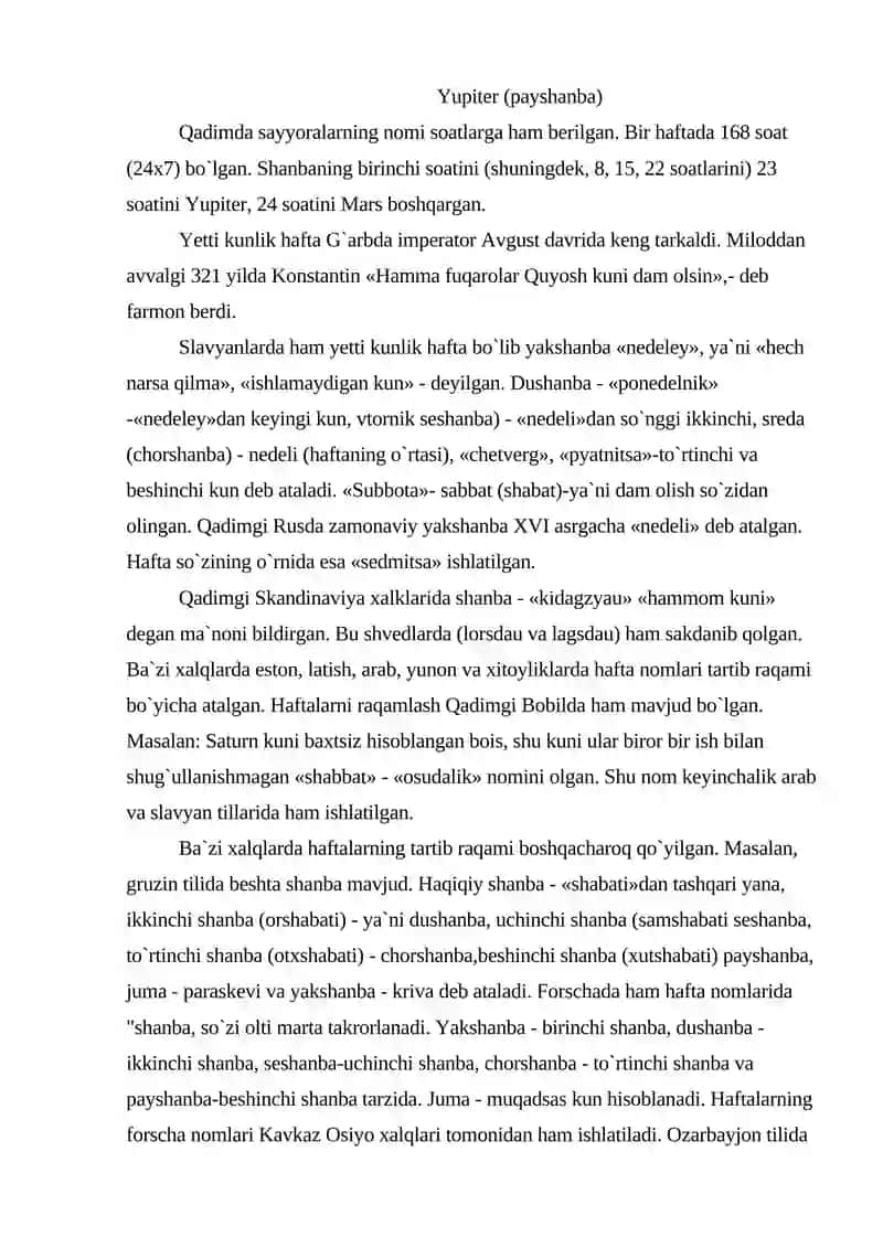 Vaqt sanasi birligi. Eng qadimgi kalendarlar 3