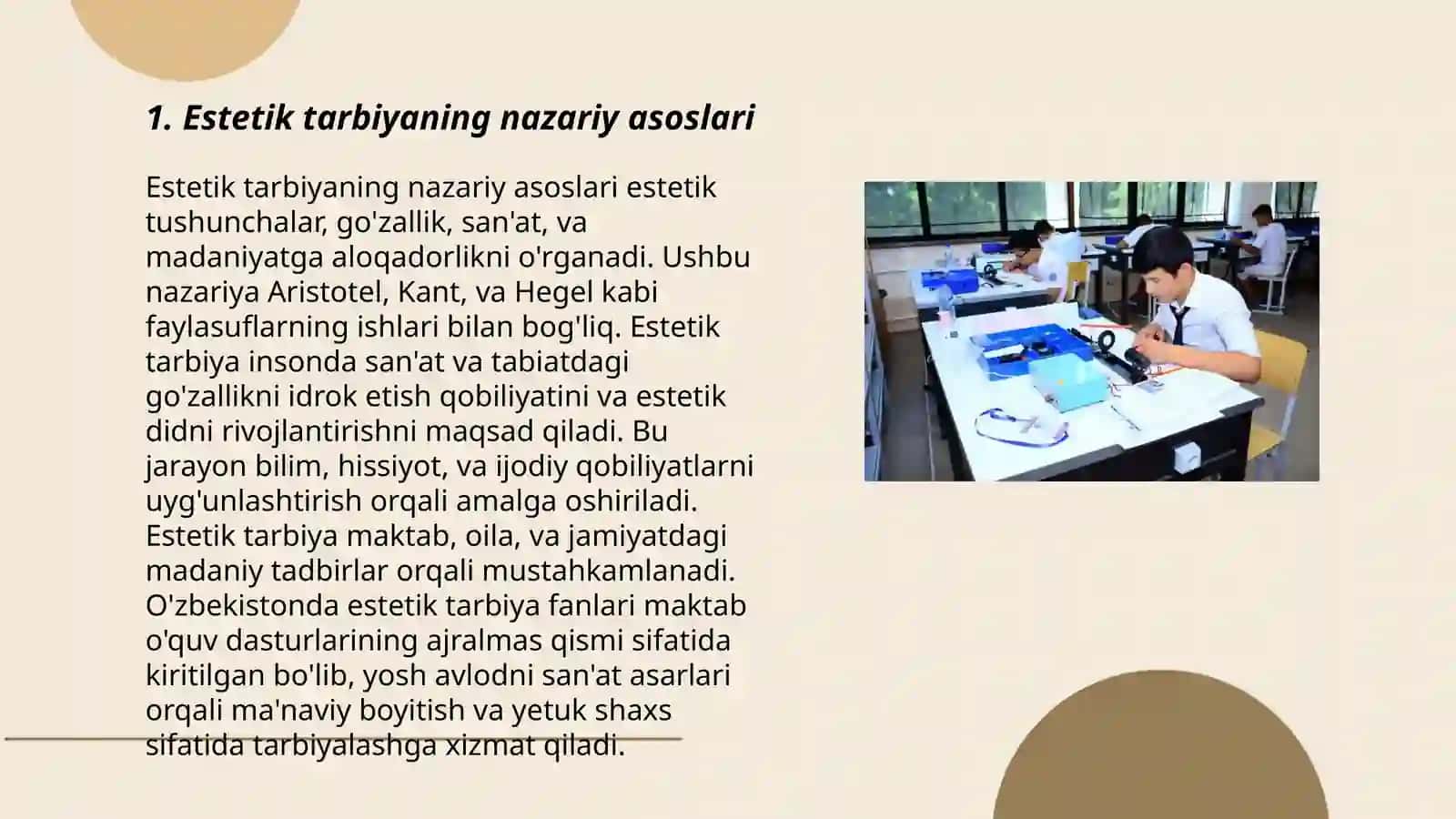 Maxsus ta'lim muassasalarida estetik tarbiya va uni tashkil etish yo'llari 3