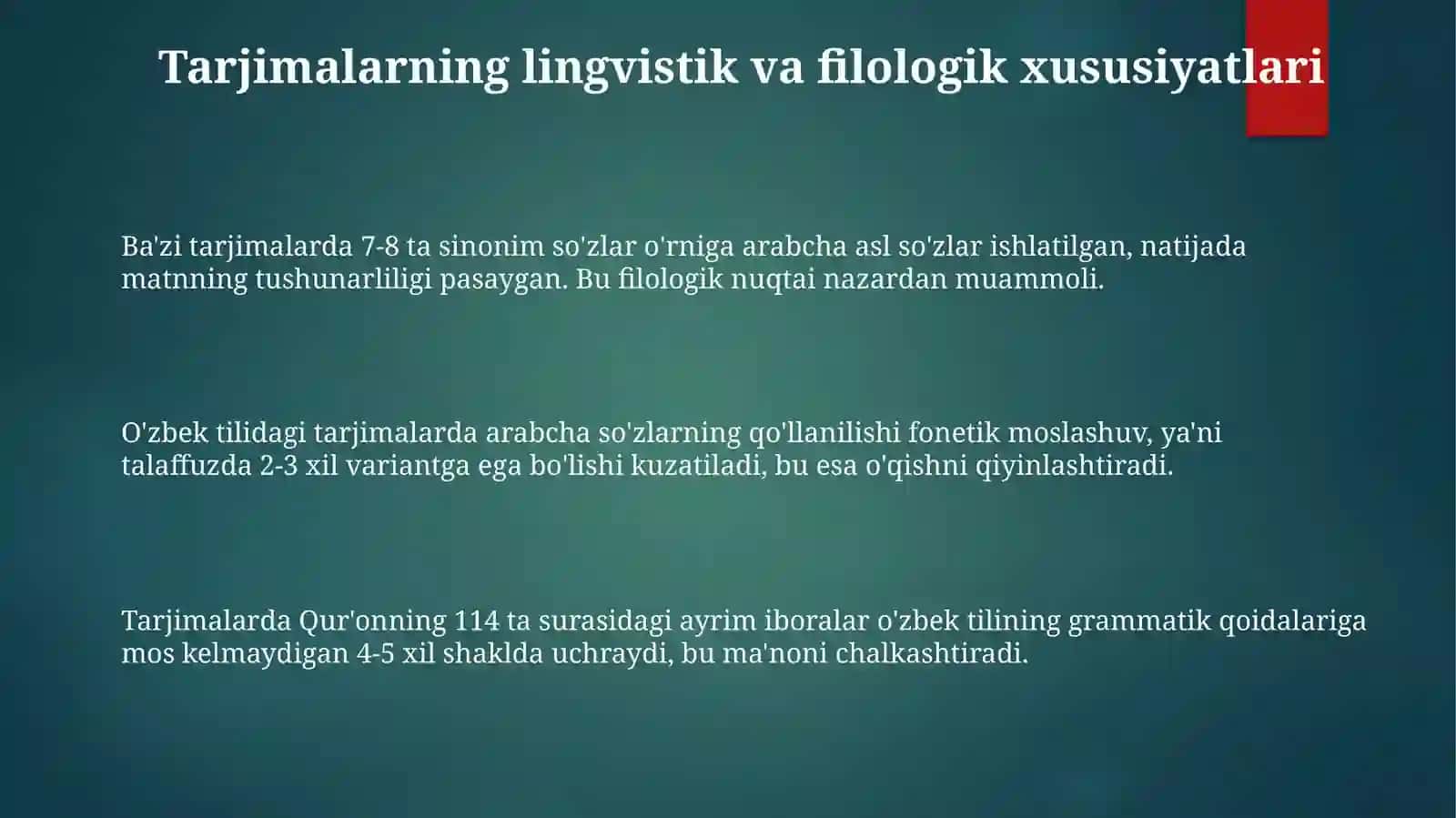 Mustaqillik Yillarida Qur'onning O'zbek Tiliga Tarjimalari 3