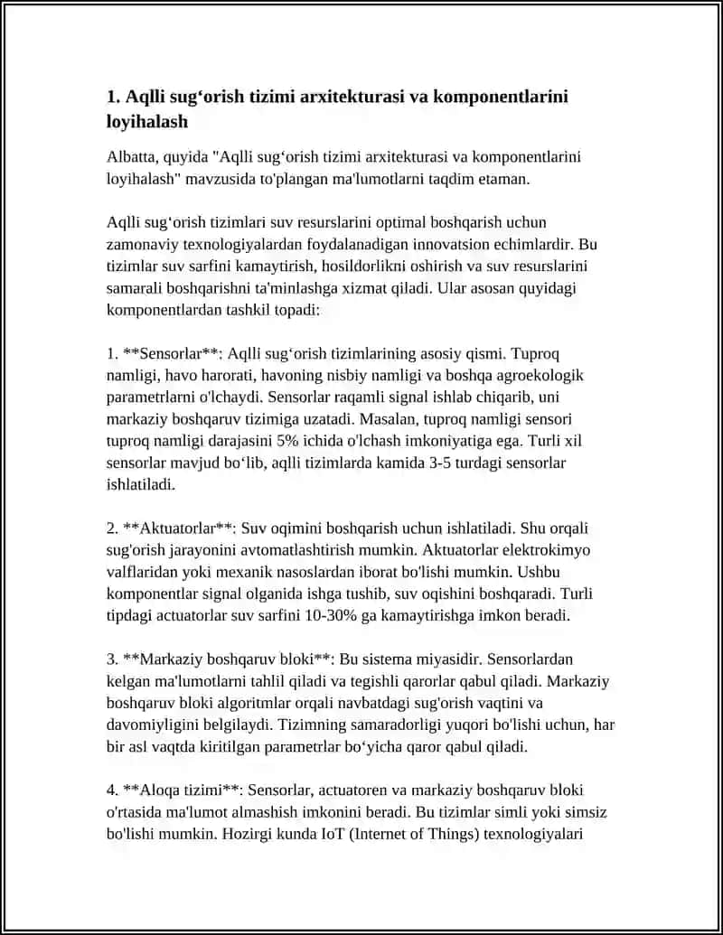 Aqlli sug‘orish tizimi arxitekturasi va komponentlarini loyihalash 3