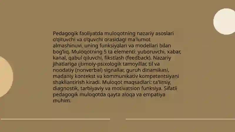 Pedagogik faoliyatda muloqot 3