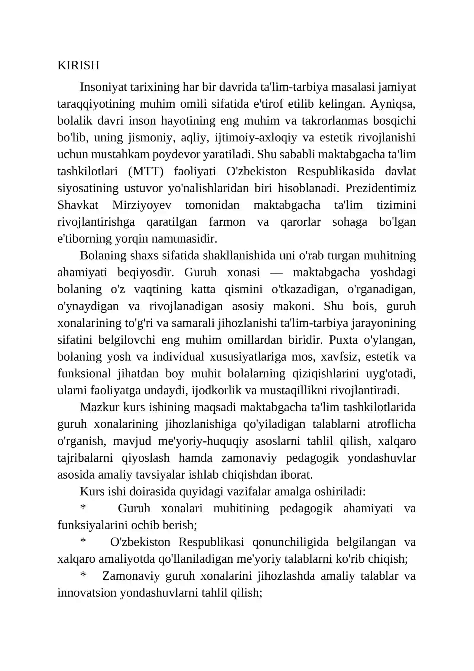 MAKTABGACHA TA'LIM TASHKILOTLARIDA GURUH XONALARINING JIHOZLANISHIGA QO’YILADIGAN TALABLAR 3