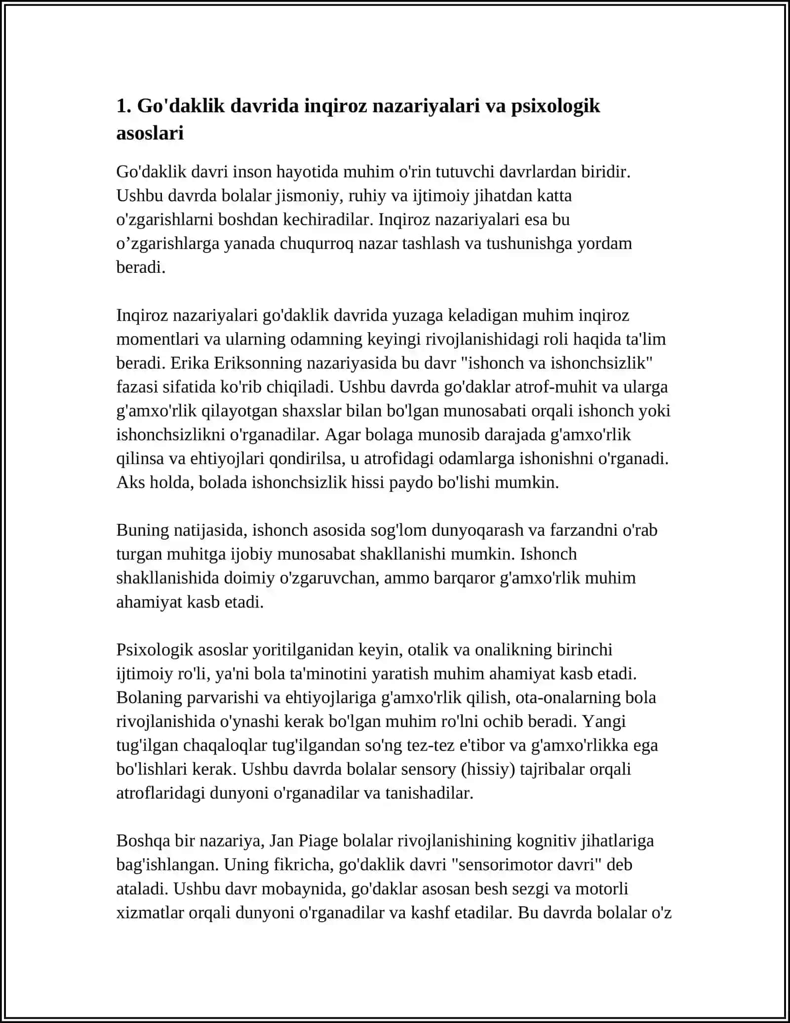 INQIROZ DAVR SIFATIDA GO'DAKLIK DAVRI 3