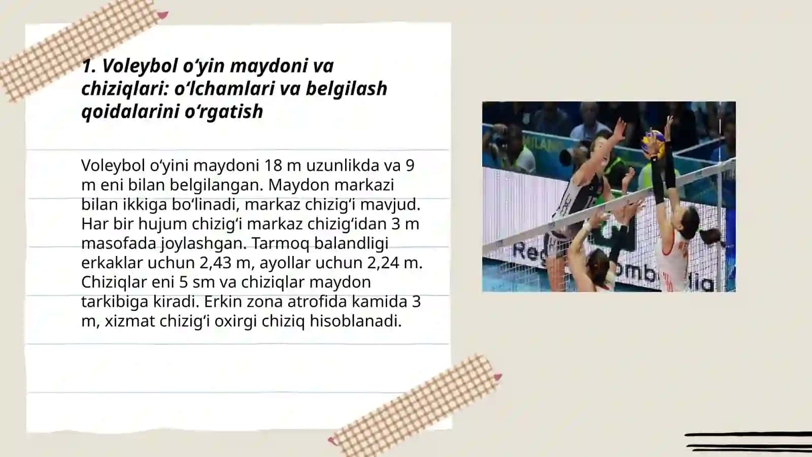 Voleybol o‘yin qoidalarini o'rgatish 3