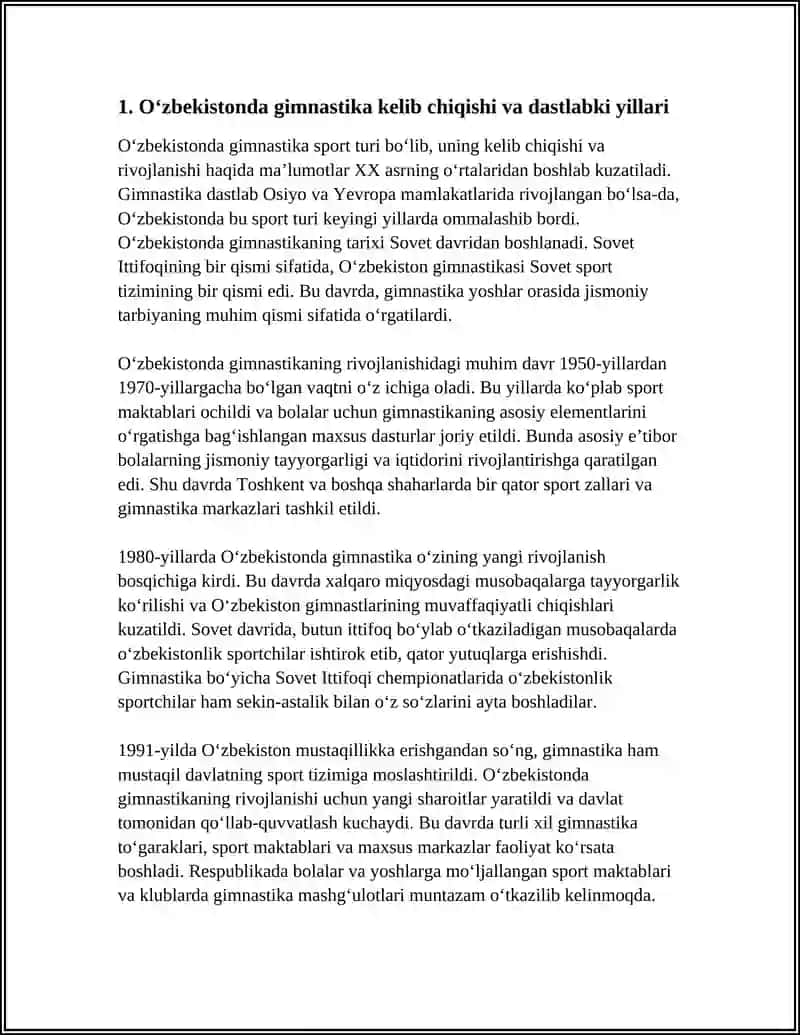 OʻZBEKISTONDA GIMNASTIKANI RIVOJLANISH TARIXI 3