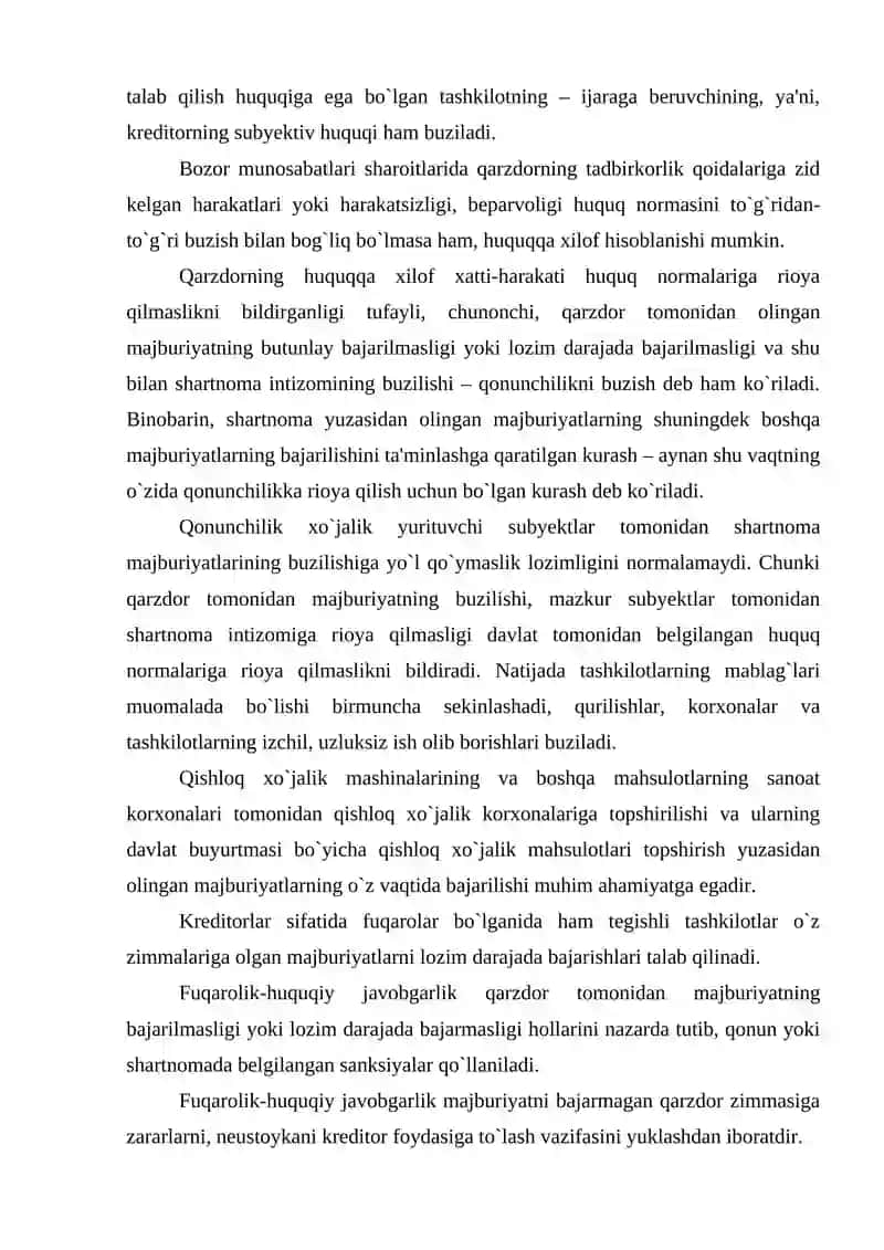 Majburiyatlarni buzganlik uchun javobgarlik 3