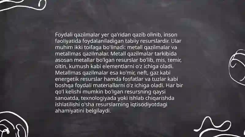 Oʻzbekistonning foydali qazilmalariʼʼ mavzusini oʻrganish metodikasi. Kuzatish va tajribalarni tashkil etish usulini oʻrganish 3