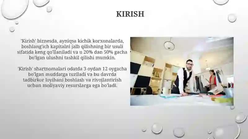 Kichik biznes va korxonalar uchun biznes turlari 3