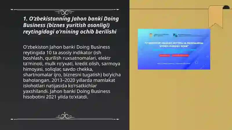 Oʻzbekistonning xalqaro reytinglardagi oʻrnining ochib berilishi 3