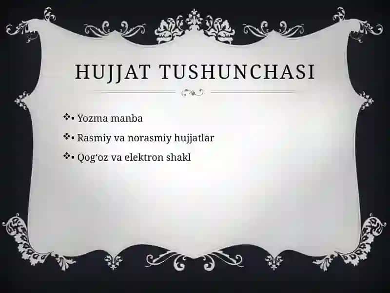 Hujjatlar tahlili usuli 3