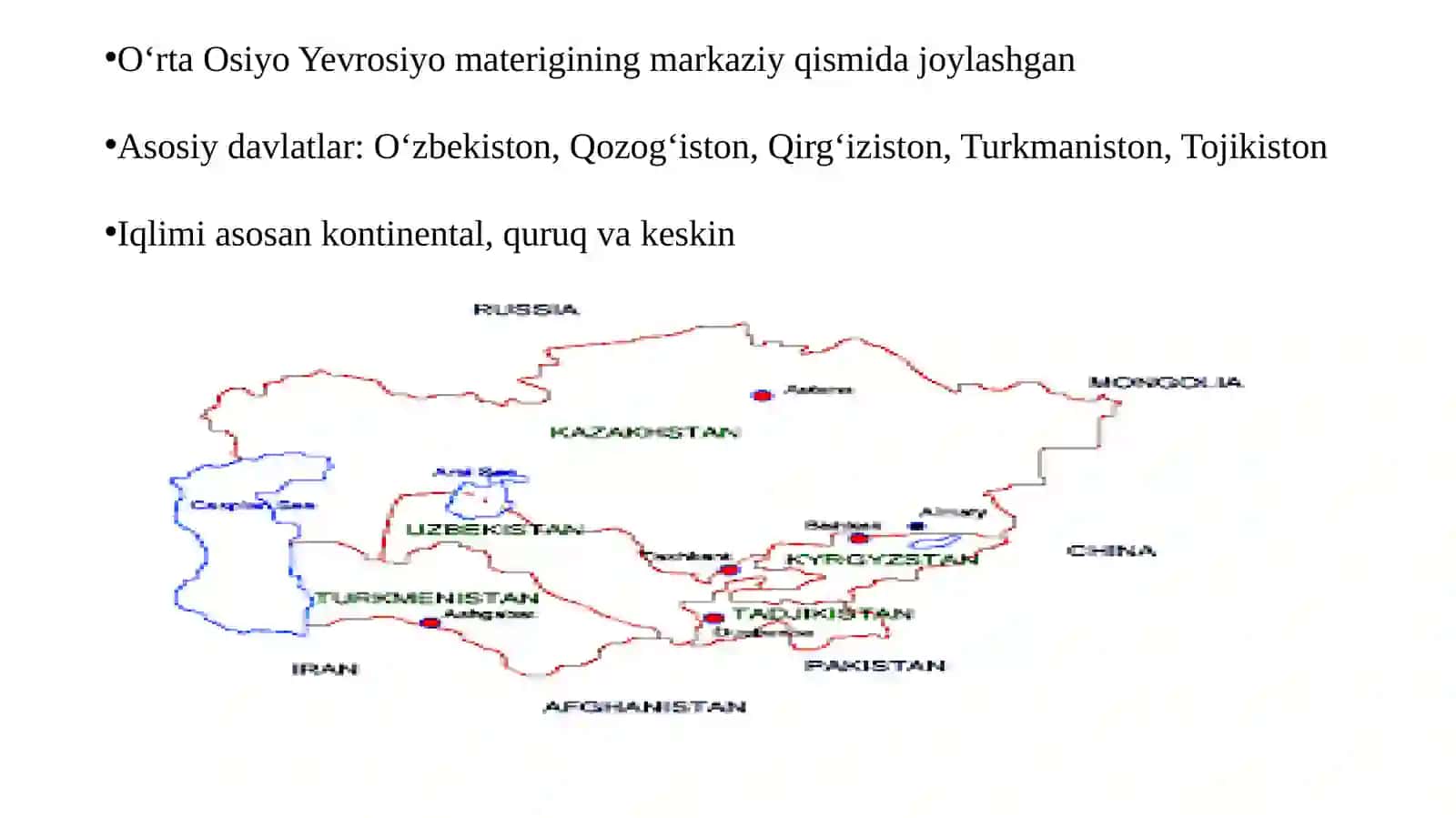 O‘rta osiyo davlatlarining tabiiy boyliklari 3