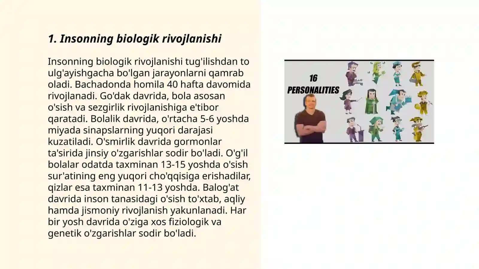 Shaxsning rivojlanishi va ijtimoiylashuvi 3