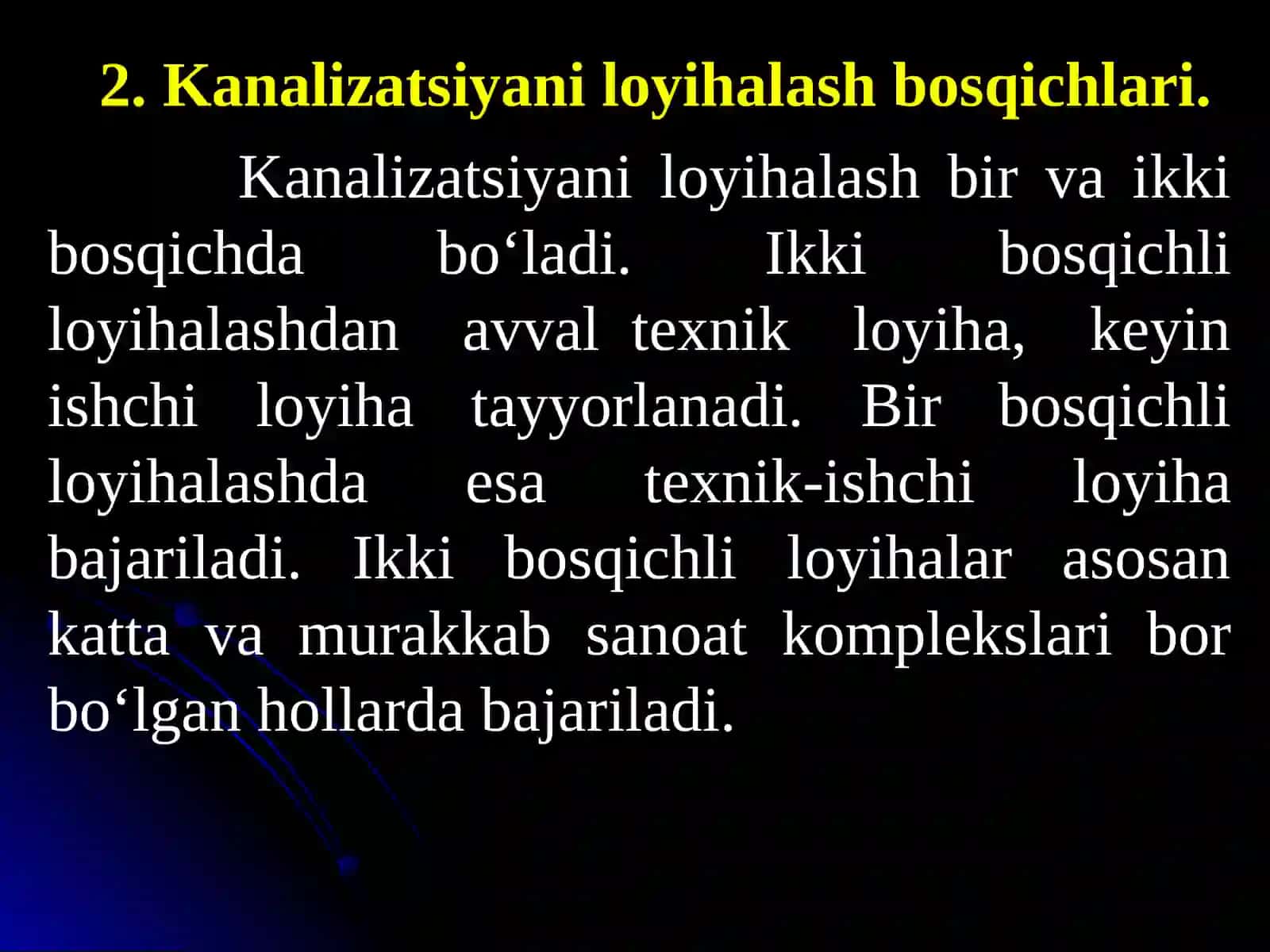 Kanalizatsiyani loyihalash 3