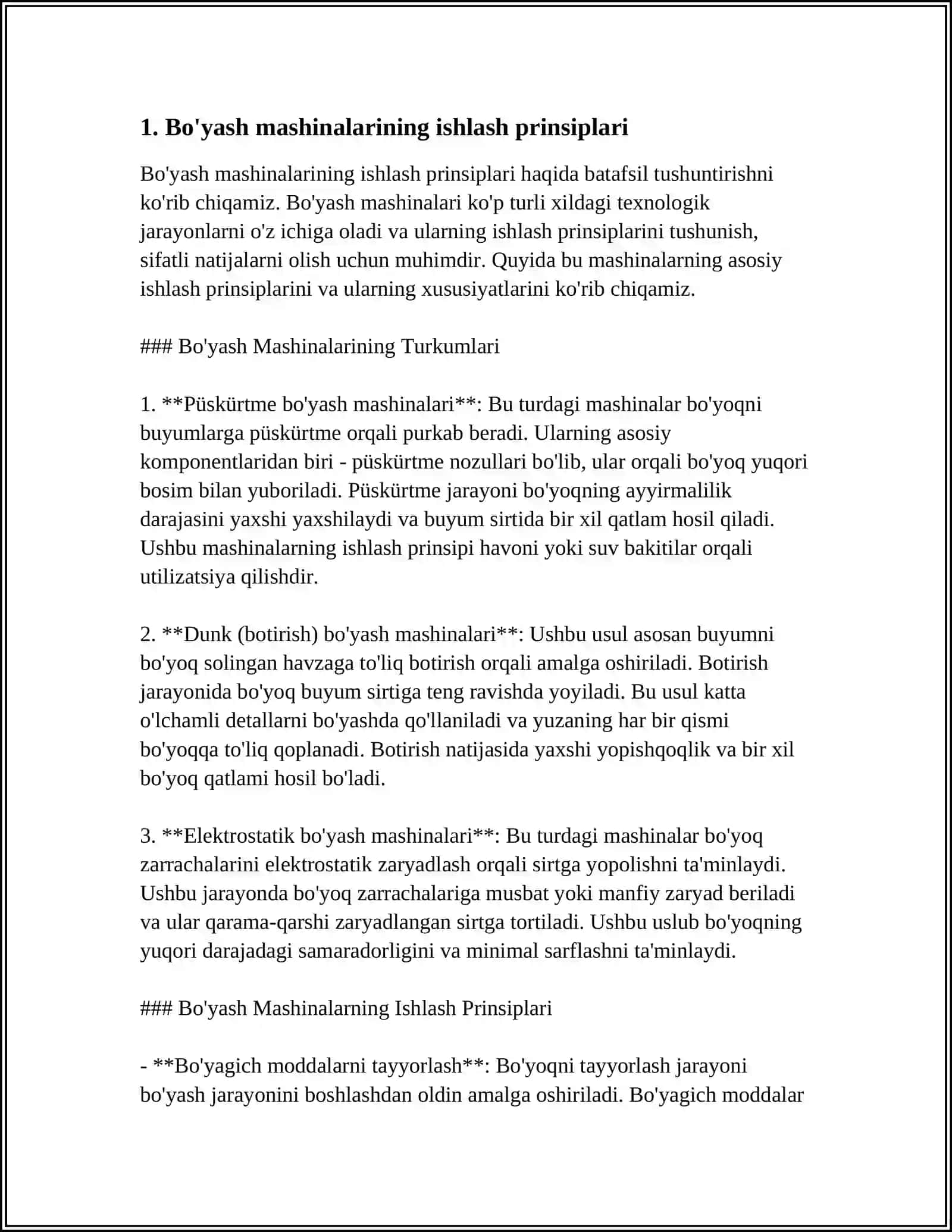TOʻQIMACHILIK MATERIALLARINI UZLUKSIZ ISHLAYDIGAN BOʻYASH MASHINALARIDA BOʻYASH 3
