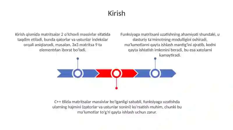 Matritsalarni funksiyaparametrlari sifatida qoʻllanilishi 3