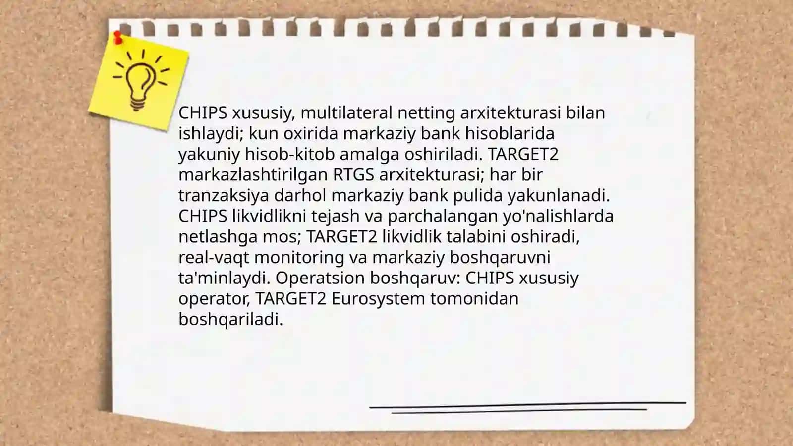 CHIPS, TARGET2 va boshqa yirik tizimlar tahlili 3
