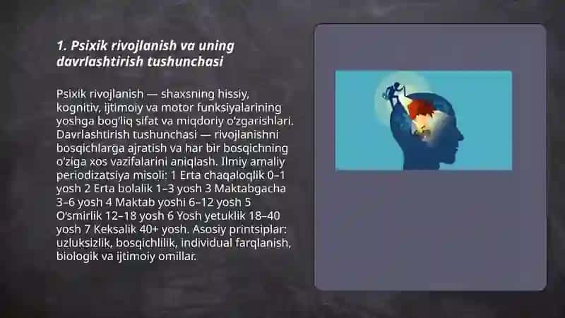 Psixik rivojlanish va uning davrlashtirish muammosi 3
