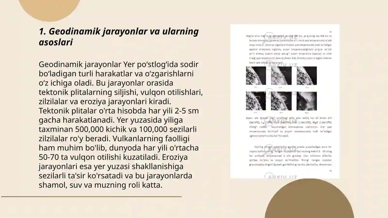 Geodinamik jarayonlar va ularning asoslari 3