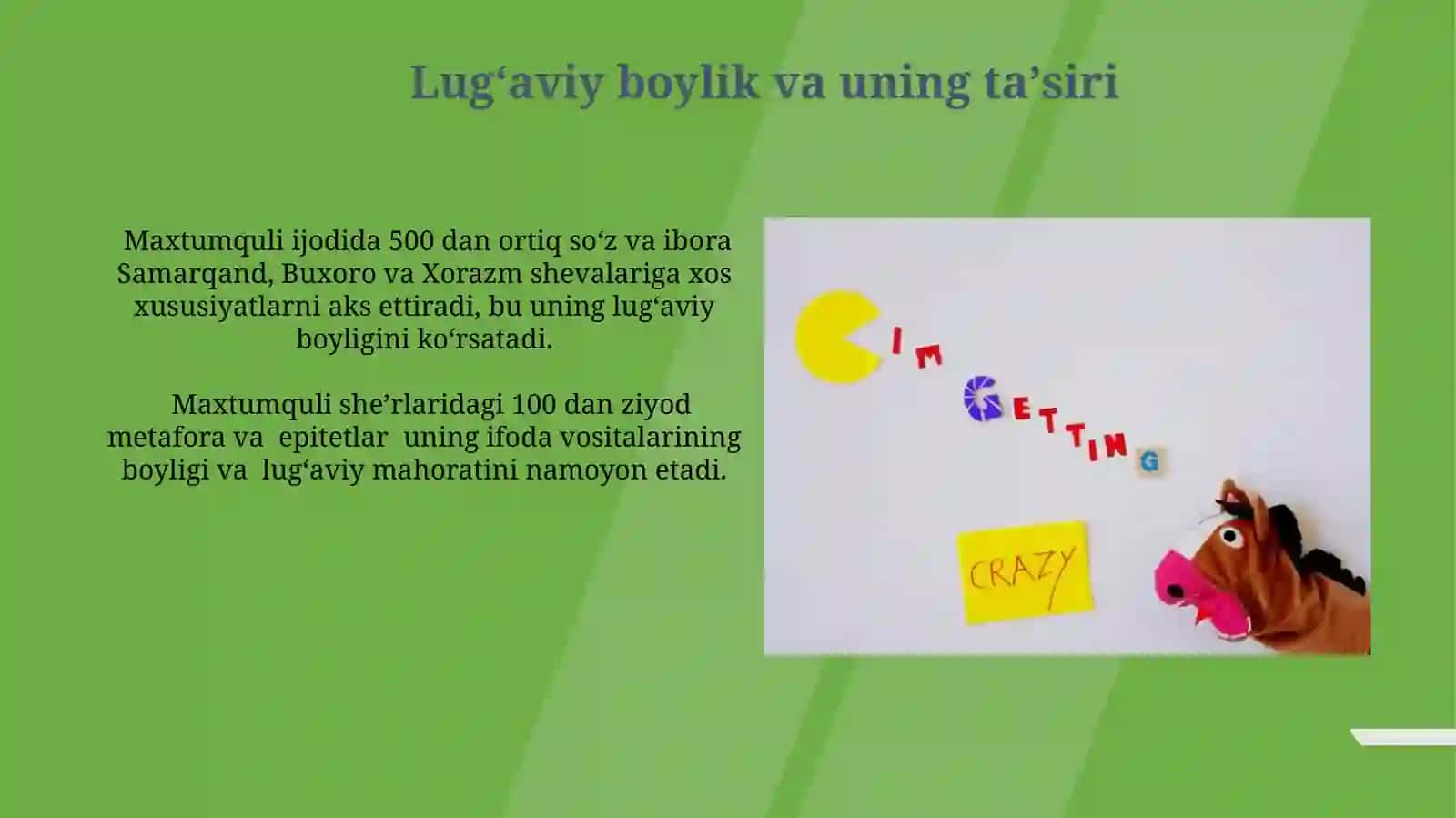 Maxtumquli ijodida so'zga e'tibor 3