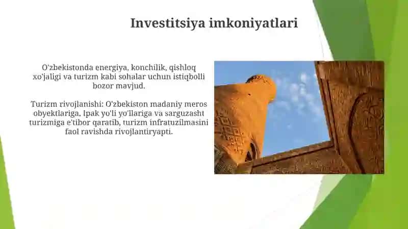 O'zbekiston turizmni rivojlantirish va uning istiqbollari 3