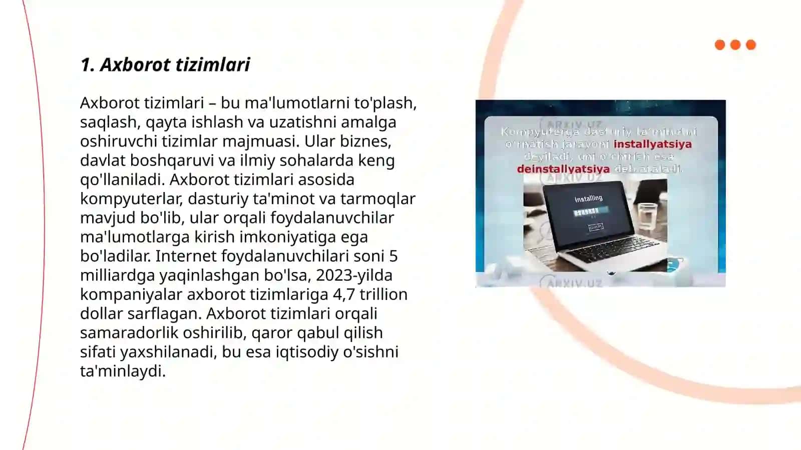Kompyuterda axborotlarni qayta ishlash asoslari 3