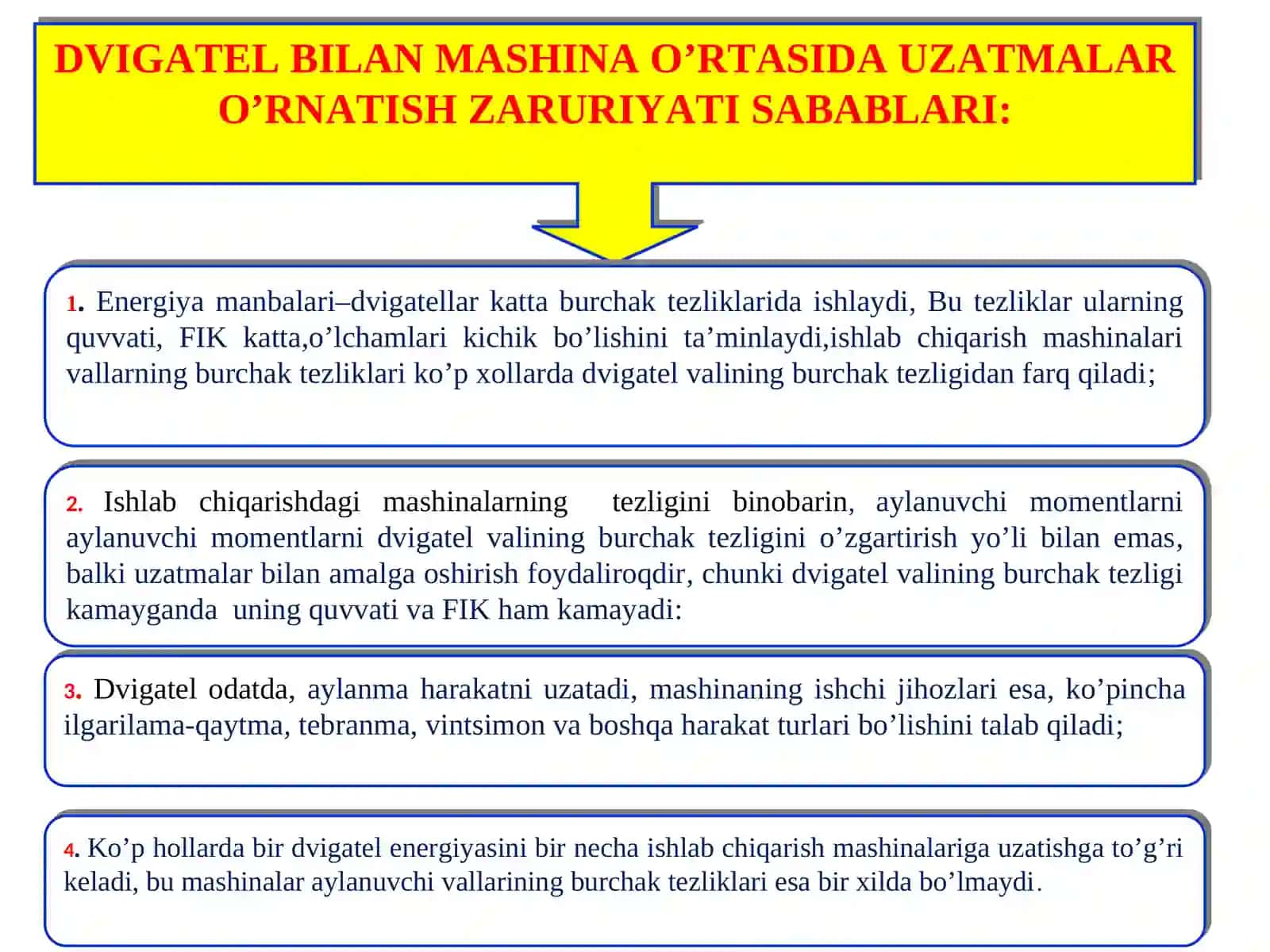 Uzatmalar.Mexanik uzatmalar to’g’risida ma’lumotlar 3