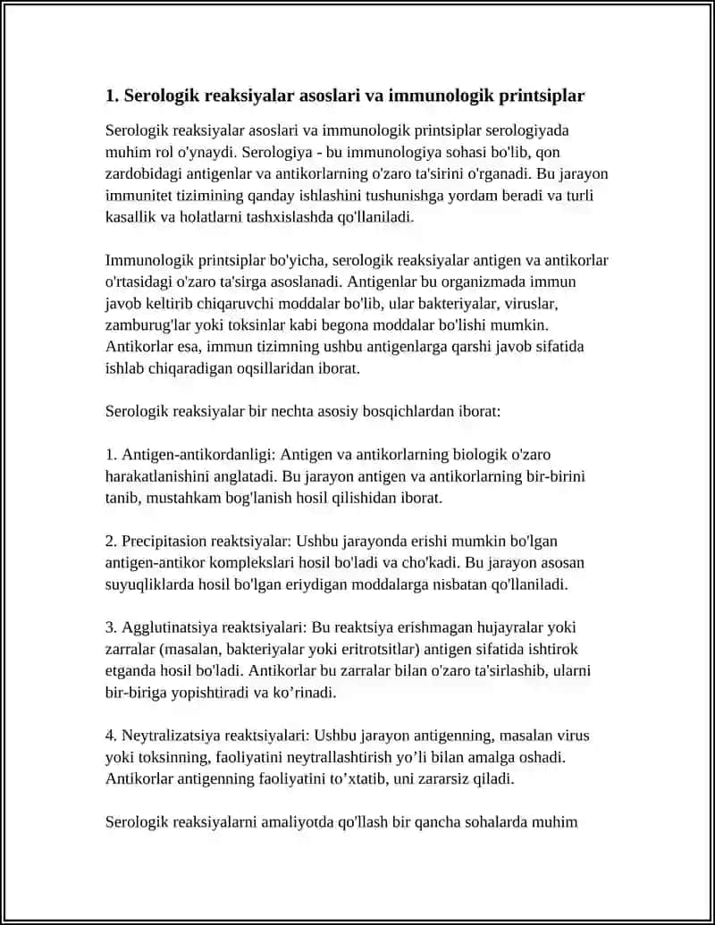 SEROLOGIK REAKSIYALAR VA ULARNI AMALIYOTDA QO'LLANILISHI 3
