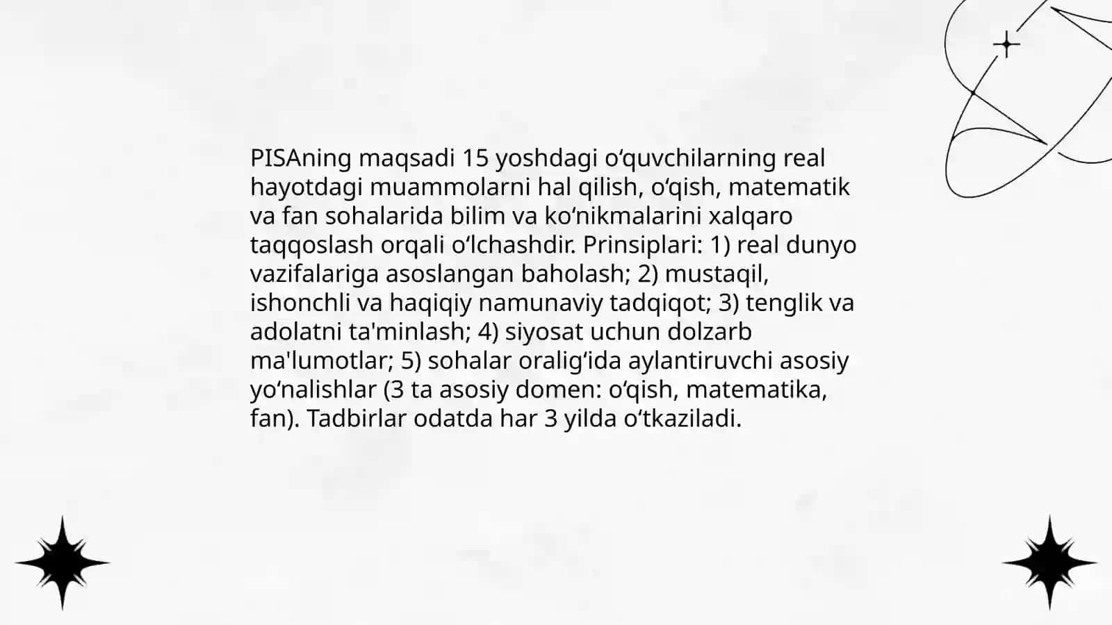 PISA da o‘quvchilarning bilim sifati monitoringi 3