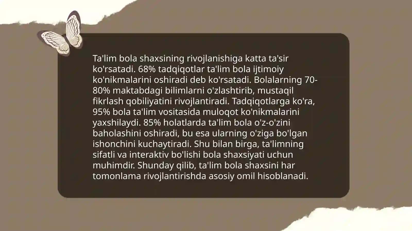 Bola shaxsining shakllanishi 3