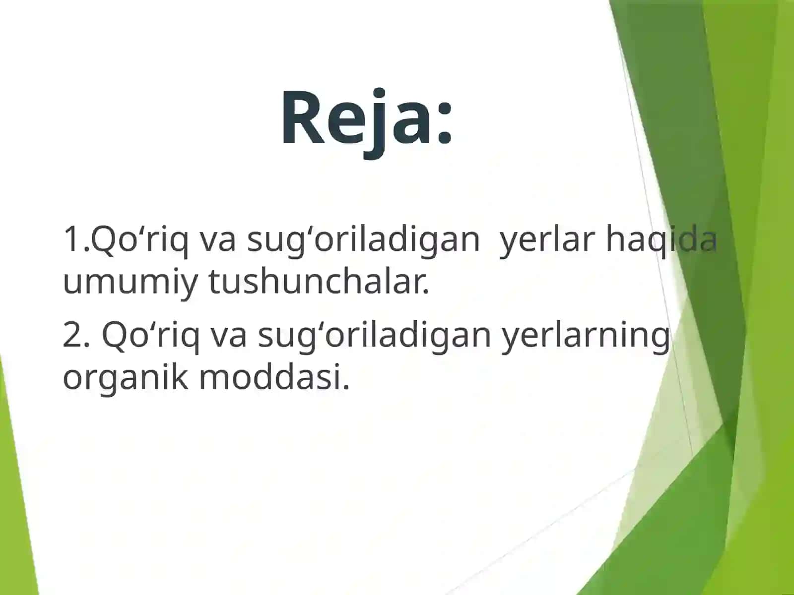 Tabiiy Fanlar Tuproqshunoslik taʼlim yònalishi 3-kurs 120- Boyto’rayeva Ziyodaning Tuproqning organik qismi fanidan Taqdimoti 3