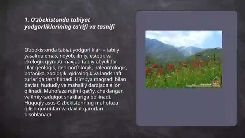Oʻzbekistonda tabiyat yodgorliklari 3