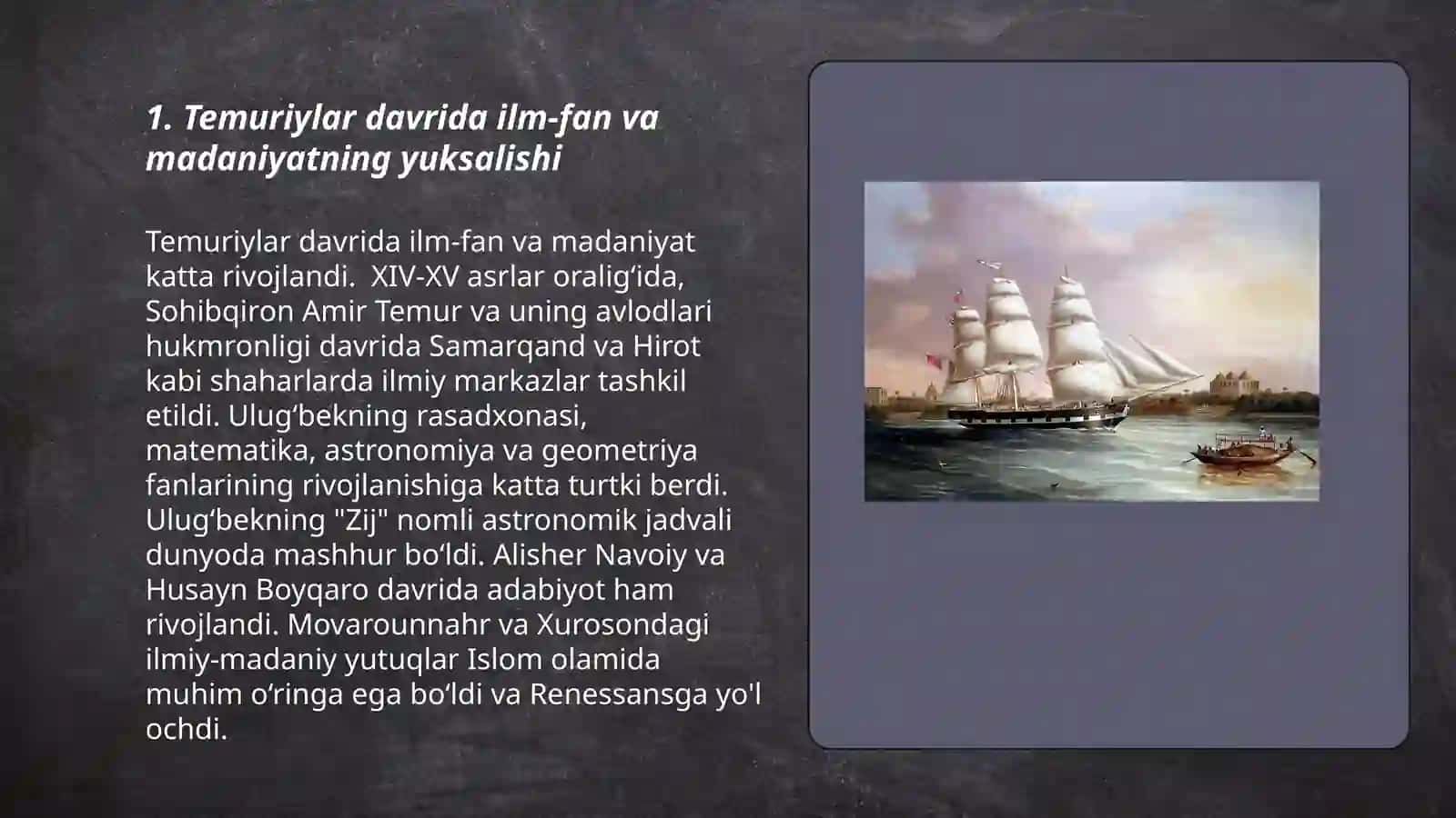 Temuriylar davrida ilm-fan va madaniyatning yuksalishi 3