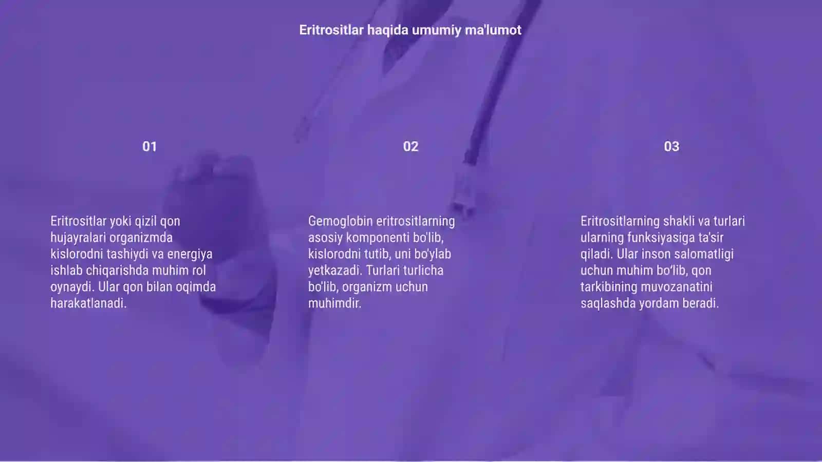 Eritrositlar. Gemoglobin va uning turlari 3