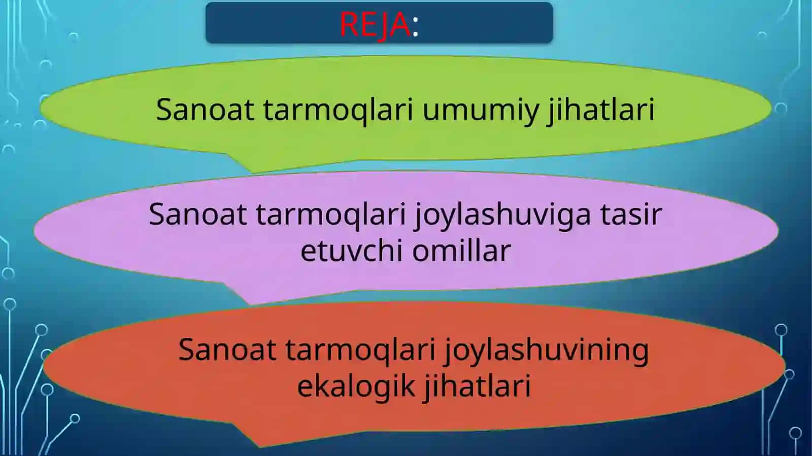 SANOAT TARMOQLARI JOYLASHUVINING EKALOGIK JIHATLARI 3