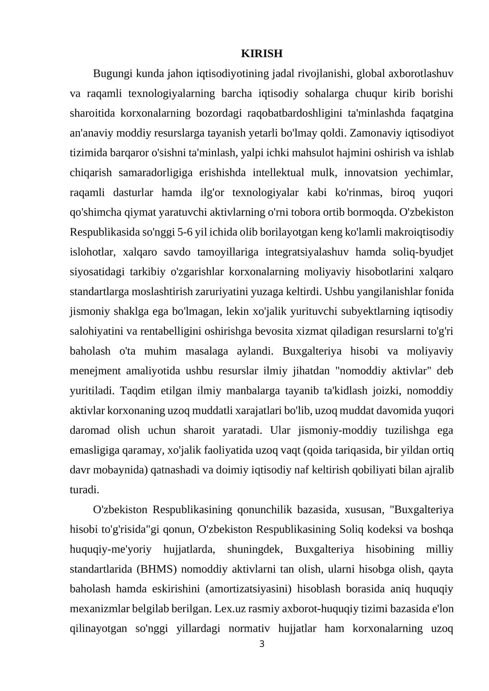 Nomoddiy aktivlar tushunchasi. Nomoddiy aktivlarning turlari 3