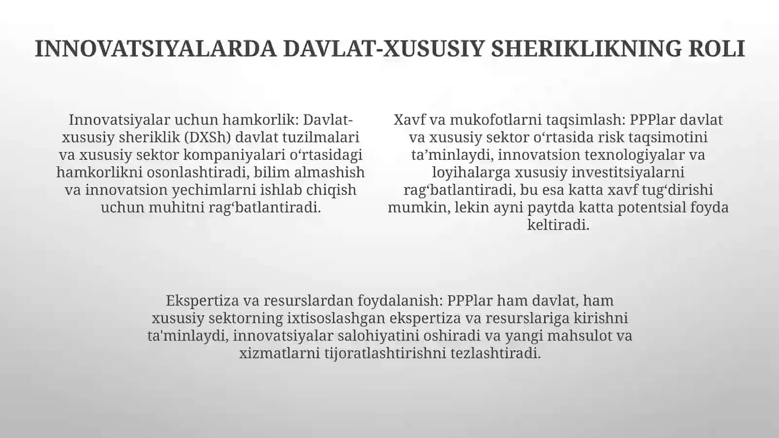 Innovatsion Iqtisodiyotni Rivojlantirishdaa Davlat Xususiy Sherikchiligi 3