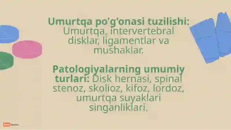 Umurtqa po'g'onasi patologiyalarini operativ davolash usullari 3