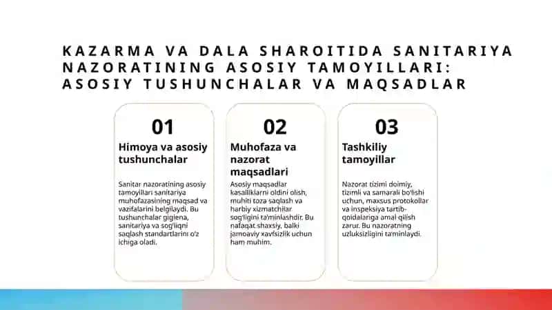 Kazarma va dala sharoitida harbiy xizmatchilarni joylashtrshning sanitar nazorati 3