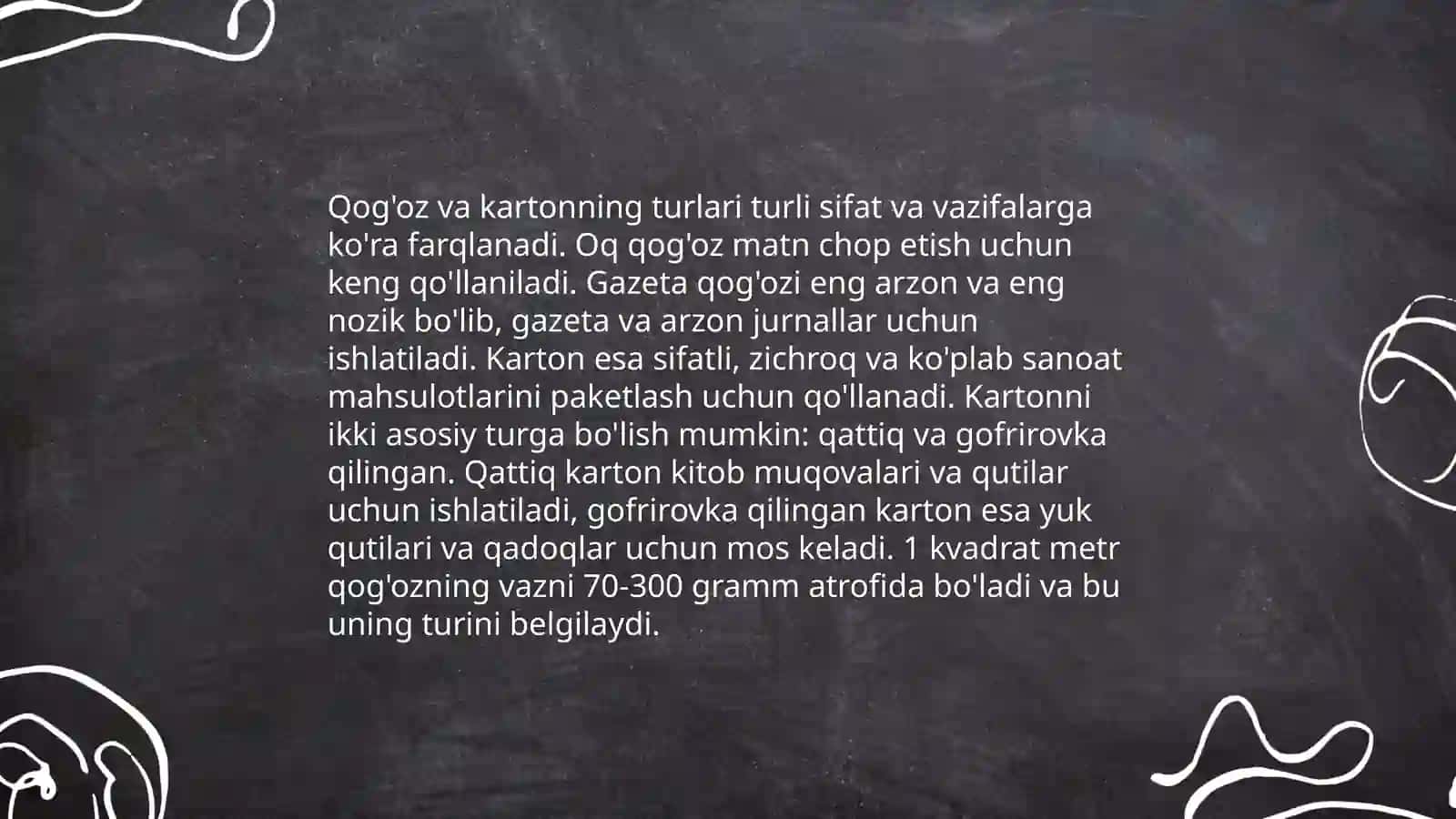 Qog'oz va karton bilan ishlash darslarining mazmuni 3