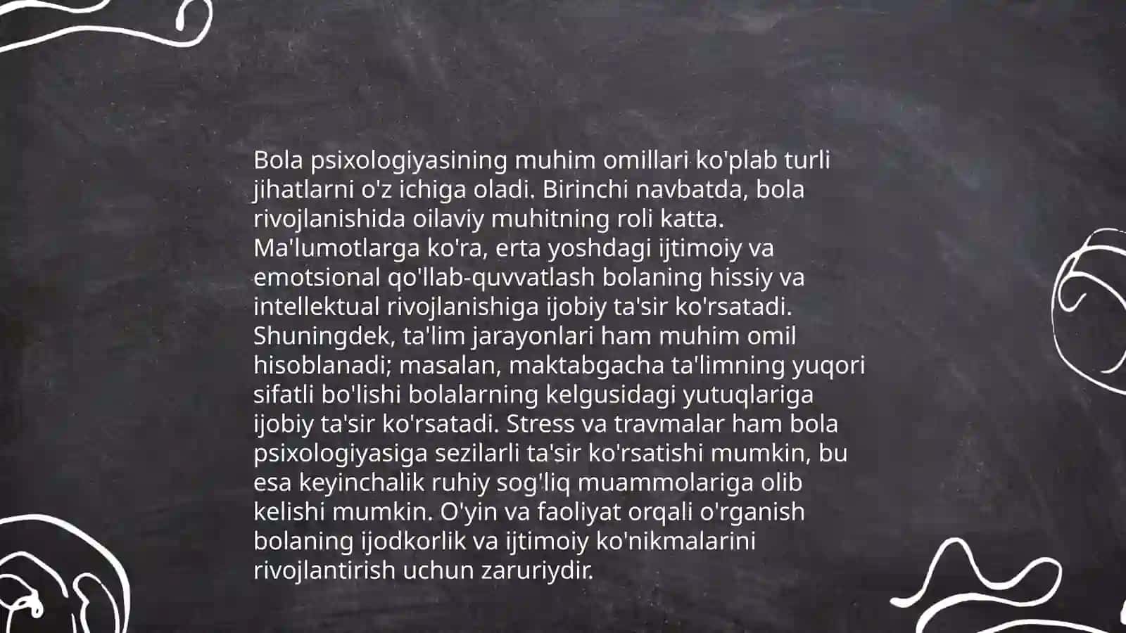 Bola pisxologiyasinig momlarni organish 3