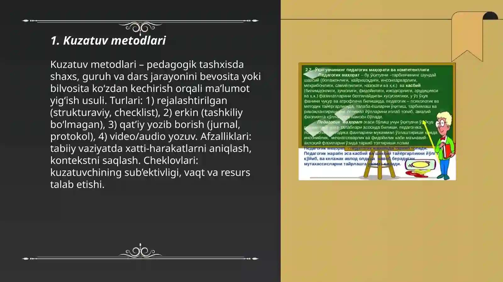 Pedagogik tashxis metodlari tasnifi 3