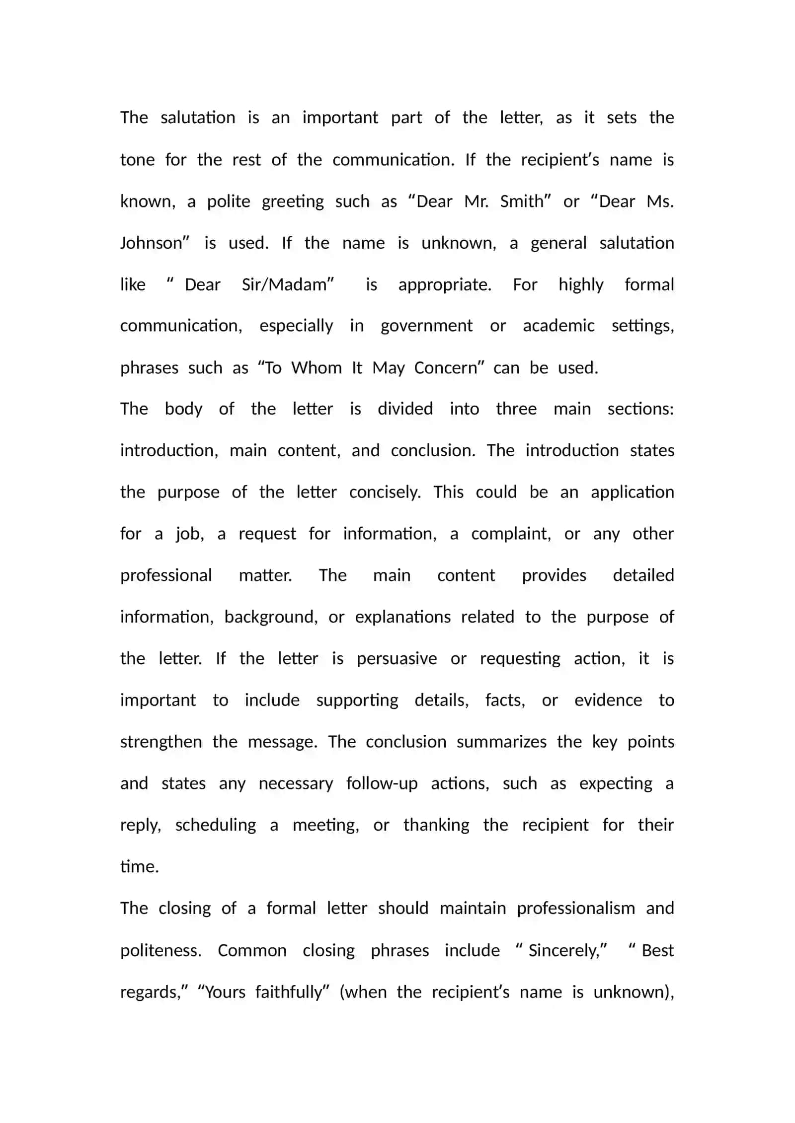 Formal Letters 3