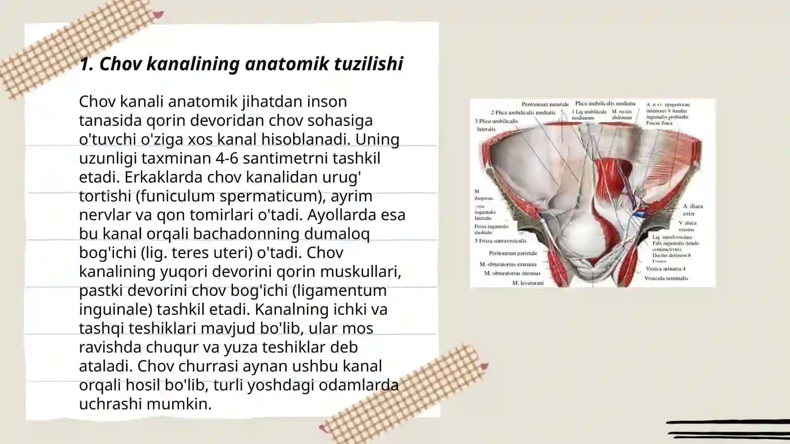Chov kanalining yosh va jinsga nisbatan xususiyatlar 3