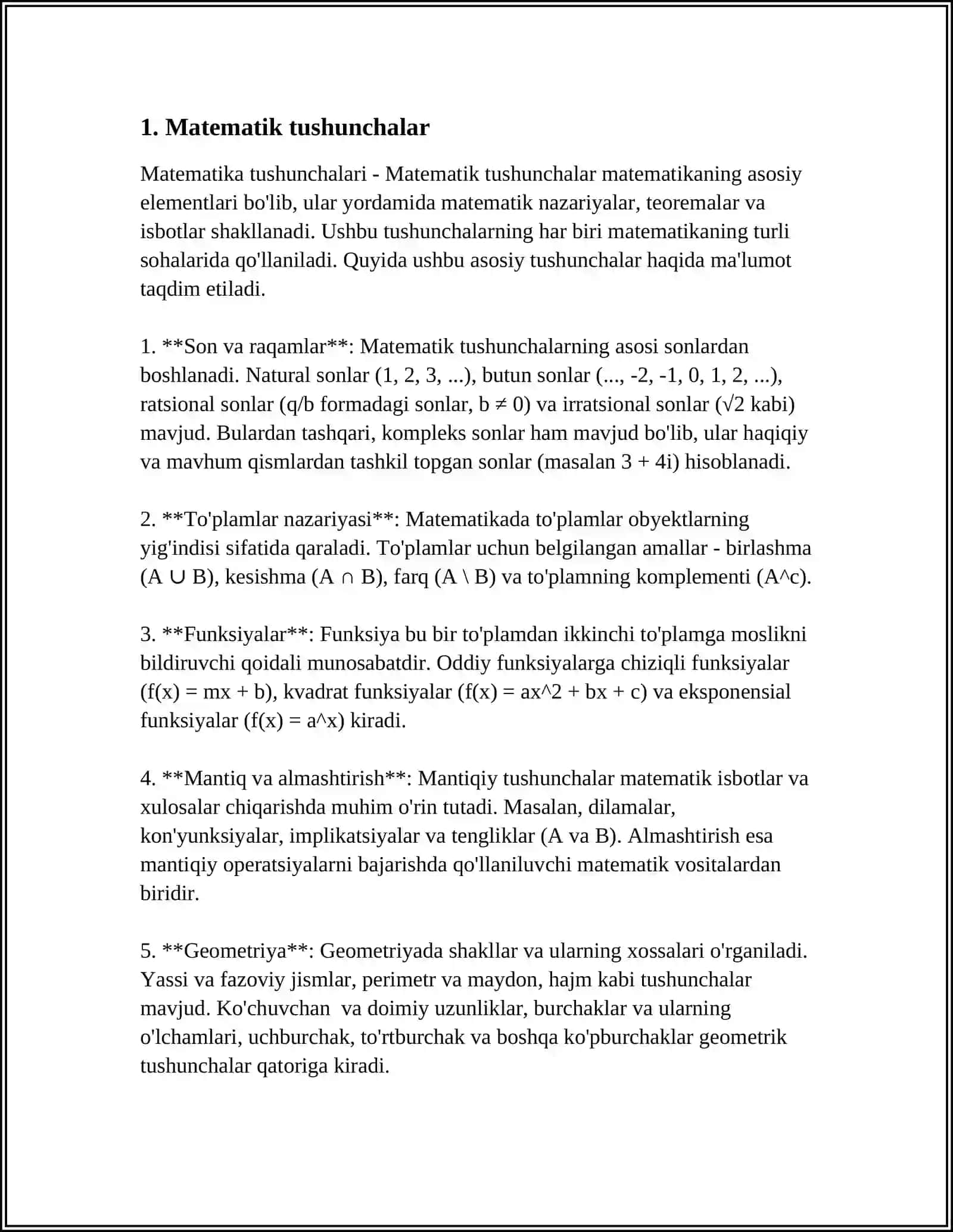 MATEMATIKA O'QITISH METODIKASI FANI BO'YICHA GLOSSARIY TUZISH 3