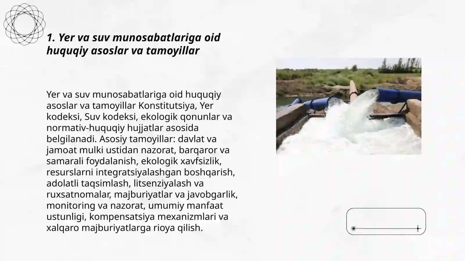 Yer va suvdan foydalanish muhofaza qlishning Huquqiy tartibi 3