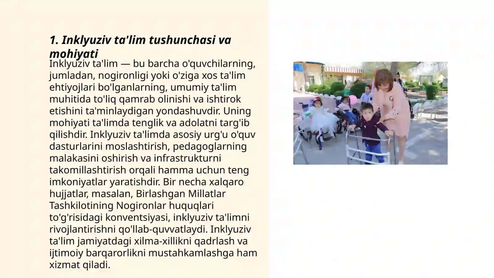 Inklyuziv ta'lim sinflari va boshlang'ich tayanch karreksion sinflarda imkoniyati cheklangan bolalarni o'qitish bo'yicha pedagogik jarayonni tashkil etish 3