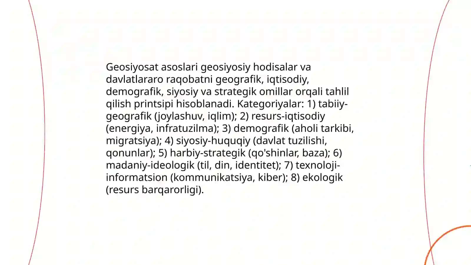Geosiyosat asoslarning kategoriyalari, qonunlari, metodlari va funksiyasiyalari 3