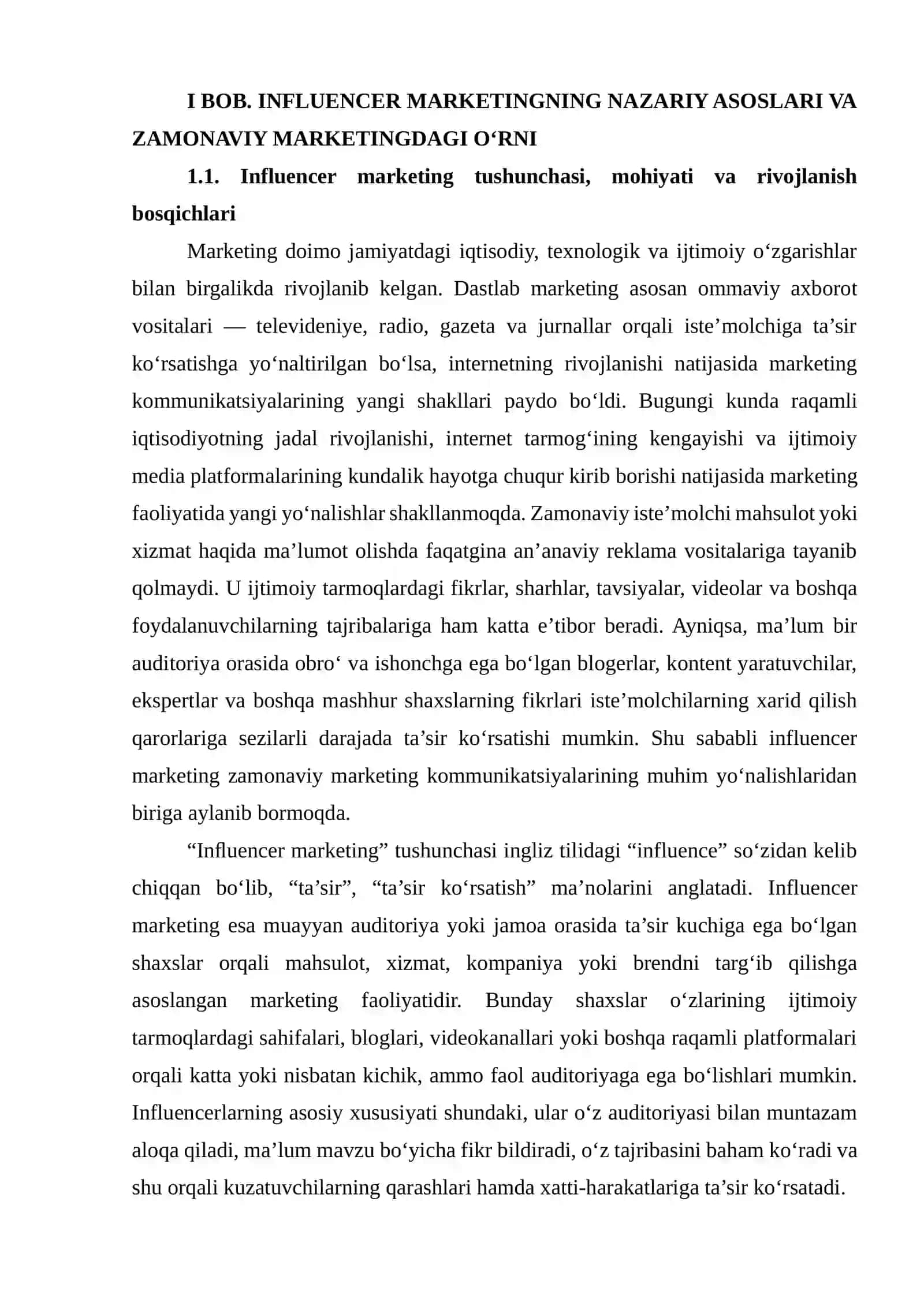 INFLUENCER MARKETING STRATEGIYASINI ISHLAB CHIQISH 3